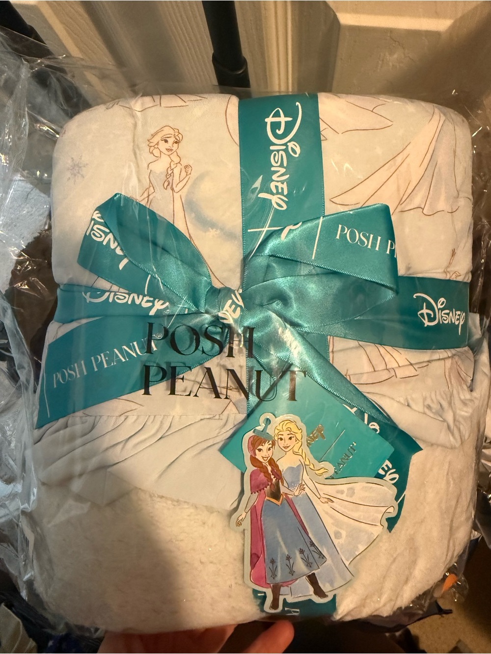 Posh Peanut White Frozen II Princess Throw Blanket